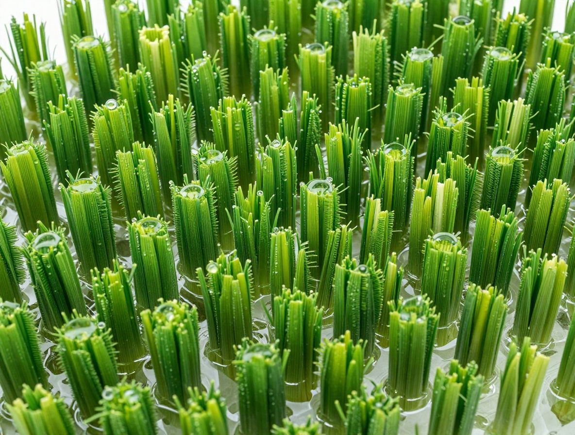 Čistá průzračná voda s kapkami na zelených listech rostliny v ranním světle, symbolizující hydrataci a biologické procesy závislé na vodě